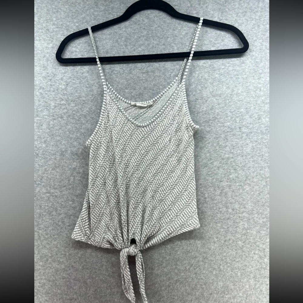 Caution To The Wind Gray Patterned Camisole